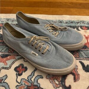 classic vans- denim with tan laces